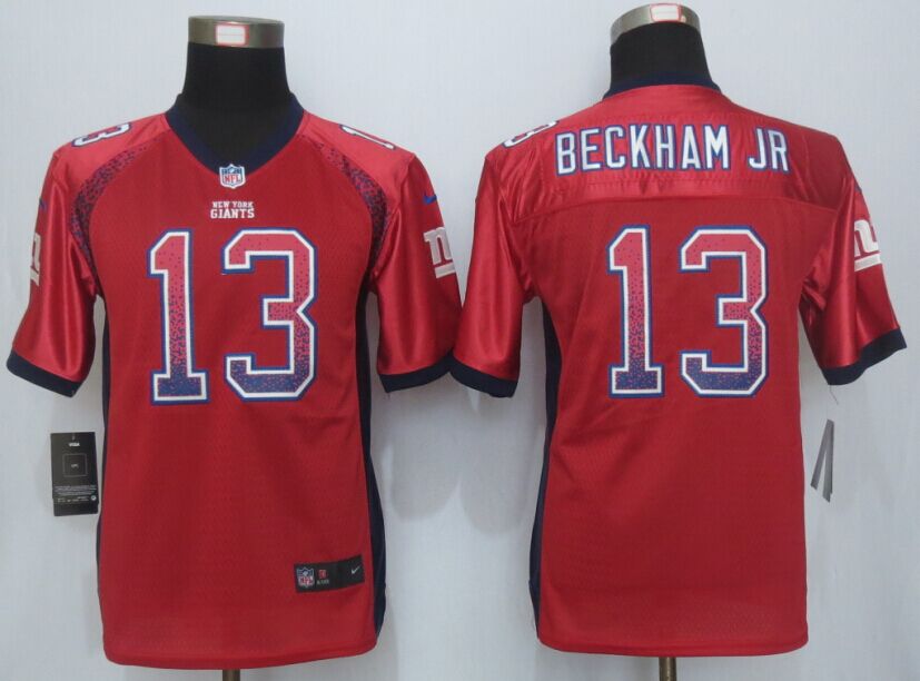 Youth New York Giants 13 Beckham jr Drift Fashion Red New Nike Elite Jersey